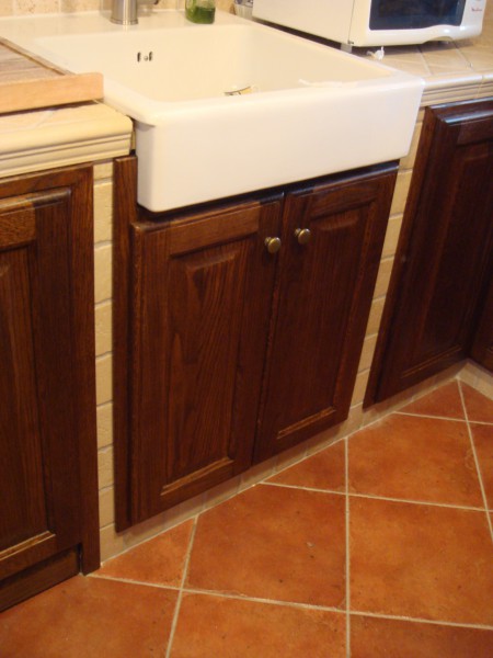 Ante Tinte Noce e Spazzolate per Cucina in Muratura Ante Tinte Noce e Spazzolate per Cucina in Muratura