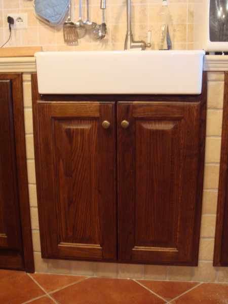 Ante in Legno di Rovere Spazzolato per Cucina in Muratura Ante in Legno di Rovere Spazzolato per Cucina in Muratura