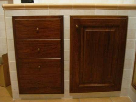 Creazione di Cucina in Muratura Tinta Noce Creazione di Cucina in Muratura Tinta Noce