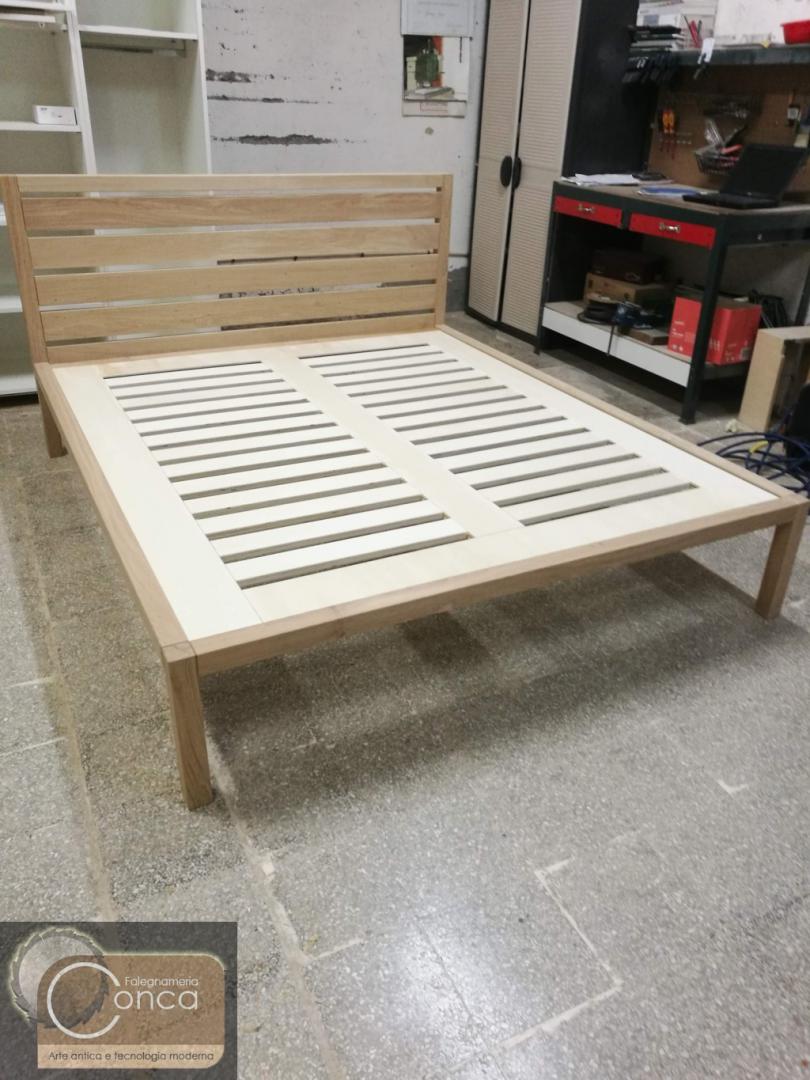 Letto Matrimoniale in Legno Massello di Rovere