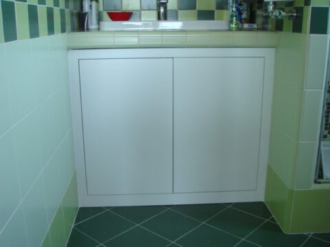 Mobile da Bagno in Muratura Laccato Bianco