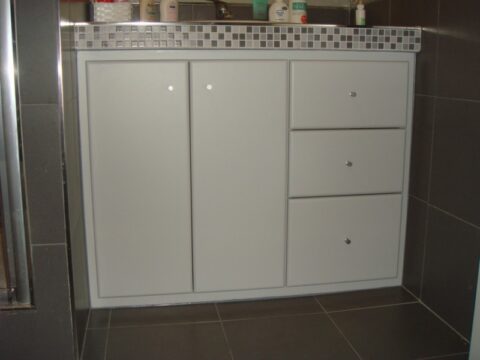 Mobile da Bagno Laccato Grigio