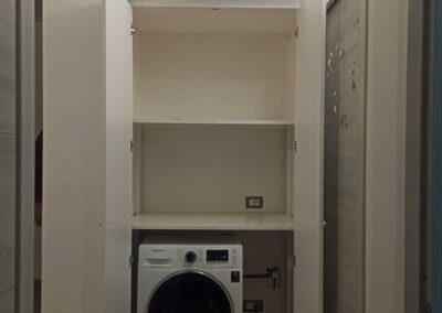 Armadi a Muro per Lavatrici Laccati Bianco Opaco