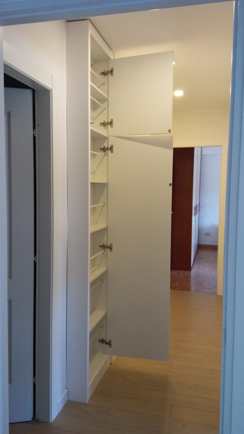 Scarpiera con Anta a Battente, Piani e Aste Regolabili