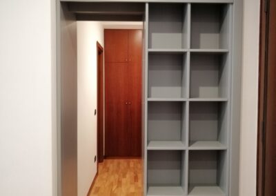 Libreria Scorrevole Laccata Grigio